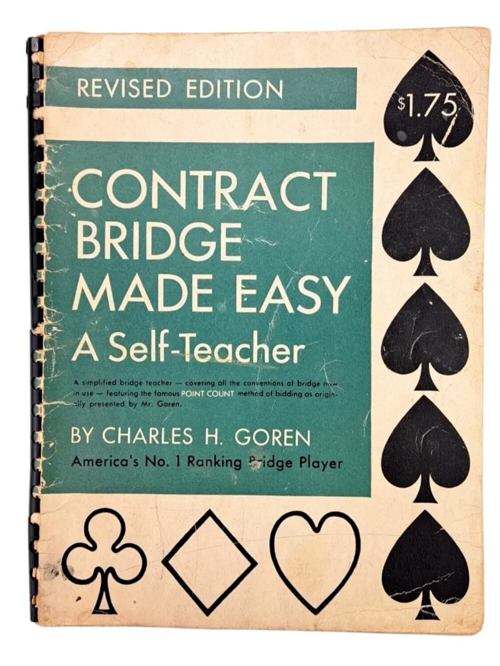 Vintage Contract Bridge Made Easy Book Self-Teacher Charles H. Goren 1953 Guide